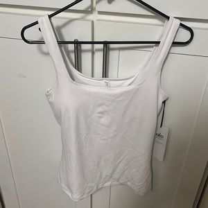 Alo yoga, white bra, top tank, size medium